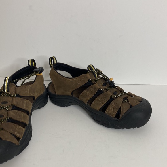 Keen Newport Sandals Mens 7 Brown Leather Waterproof Hybrid Shoes Camping Hiking - Picture 5 of 14